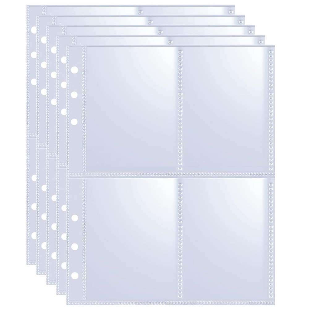 Trading Card Binder - 4 Pockets Photo Card Sleeves Binder