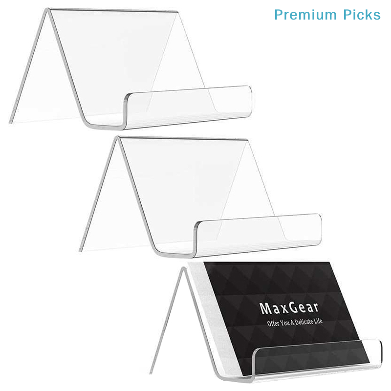 Graded Card Display - portableTransparent Acrylic Desktop Business Card Holder